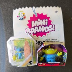 Mini Brands Toy Set with Stitch and Green  Alien Figures